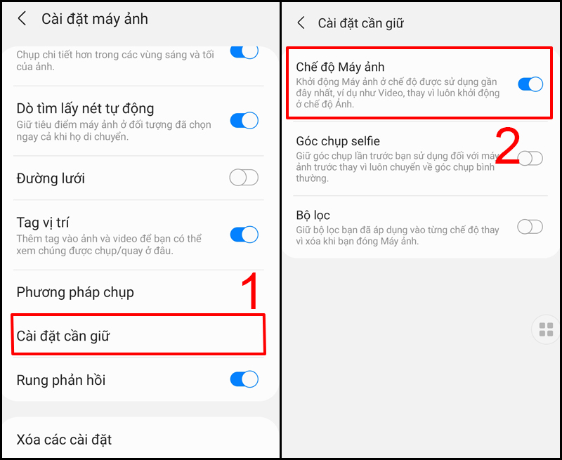 C&agrave;i đặt cần giữ